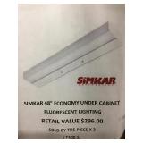48" Economy Under Cabinet Fluorescent Light x3