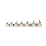 Nuvo 7 light 48in brushed nickel vanity light