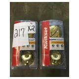 Kwikset Brass deadbolts by the pc x2