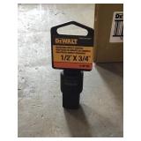 Dewalt 1/2in x 3/4in increasing impact adapter x2