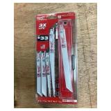 Milwaukee sawzall demolition blade set x 3