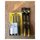 Stainley chisel set and 3/4 chisels