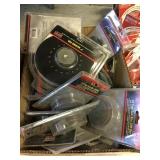 Emery cloth, backing pads, wire wheels