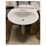 24" Pedestal Sink w/ Base
