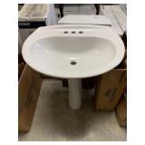 24" Pedestal Sink w/ Base
