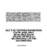 26.2" x 96" Centenno Runner Rugs x 2