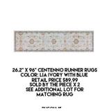 26.2" x 96" Centenno Runner Rugs x 2