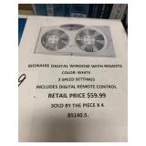 Bionaire digital window fan with remote control x4