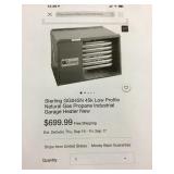 Tubular Gas Fired Direct spark heater.