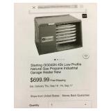 Tubular Gas Fired Direct spark heater.