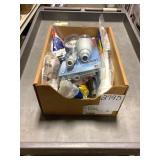 mixed tray lot of plumbing and other misc.