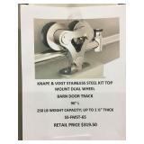 Barn Door Track Kit in Stainless Steel