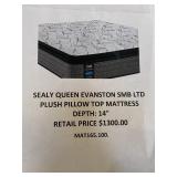 Sealy Queen Plush Pillow Top Mattress