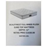 Beautyrest Full BR800 Plush Euro Top Mattress