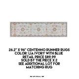 26.2 x 96" Centenno Textured Runner x2