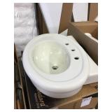 27" Oval Pedestal Sink w/ Base in Linen