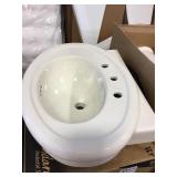 27" Oval Pedestal Sink w/ Base in Linen