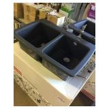 9" Franke Double Bowl Composite Sink