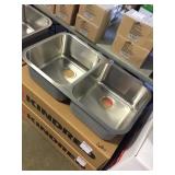 9" Kindred Double Bowl SS Kitchen Sink