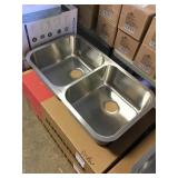 8" Kindred Double Bowl SS Kitchen Sink