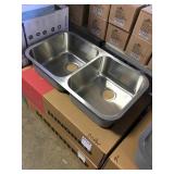8" Kindred Double Bowl SS Kitchen Sink