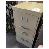 2 drawer locking filing cabinet USED