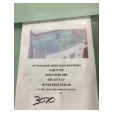 42" Alya Light Green Glass Bathroom Vanity Top