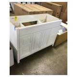 48" White Vanity Base (NO TOP)