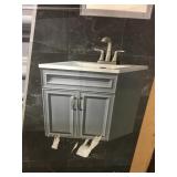 24" Wall Mount Vanity w/Mirror
