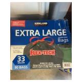 33 Gallon Drawstring Trash Bags x3
