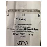 24" Liner Shower Drain