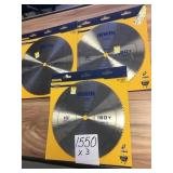 IRWIN 10in. 180T steel saw blades x3