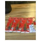 Milwaukee red helix 4pc drill bit sets x4