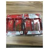 Milwaukee red helix 10pc. Titanium bit set x2