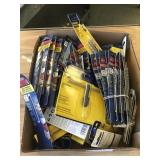 Screw extractors, concrete/tile bits. By the box