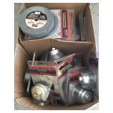 Wire wheels, emery cloth, and grinding wheels