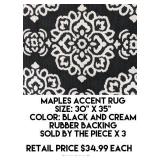 30" X 35" Maples Accent Rug x 3