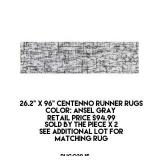 26.2" X 96" Centenno Runner Rugs X 2