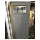 36" LH Fiberglass Craftsman Style Exterior Door