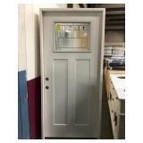 36" RH Fiberglass Craftsman Style Exterior Door