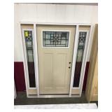 36" LH Fiberglass Shaker Entry Door w/ Sidelites