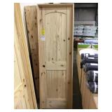 24" RH Unfinished Pine Arch Top Interior Door