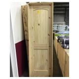 24" LH Unfinished Pine Arch Top Interior Door