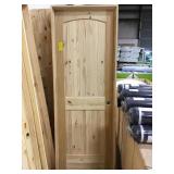 28" LH Unfinished Pine Arch Top Interior Door