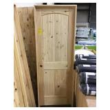 28" RH Unfinished Pine Arch Top Interior Door