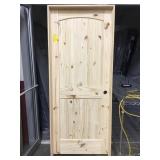 32" LH Unfinished Pine Arch Top Interior Door