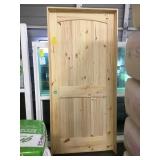 36" RH Unfinished Pine Arch Top Interior Door