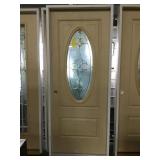 32" RH Fiberglass Leaded Oval Exterior Door