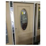 36" RH Fiberglass Leaded Oval Exterior Door