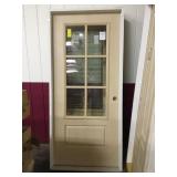 36" LH Fiberglass 3/4 View 6 Lite Exterior Door